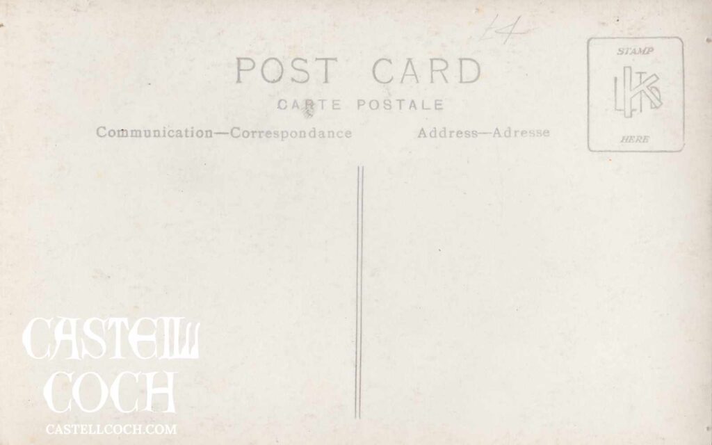 Reverse of an old postcard