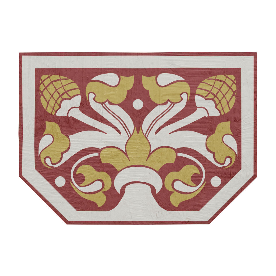 Illustration of a pattern found in Castell Coch