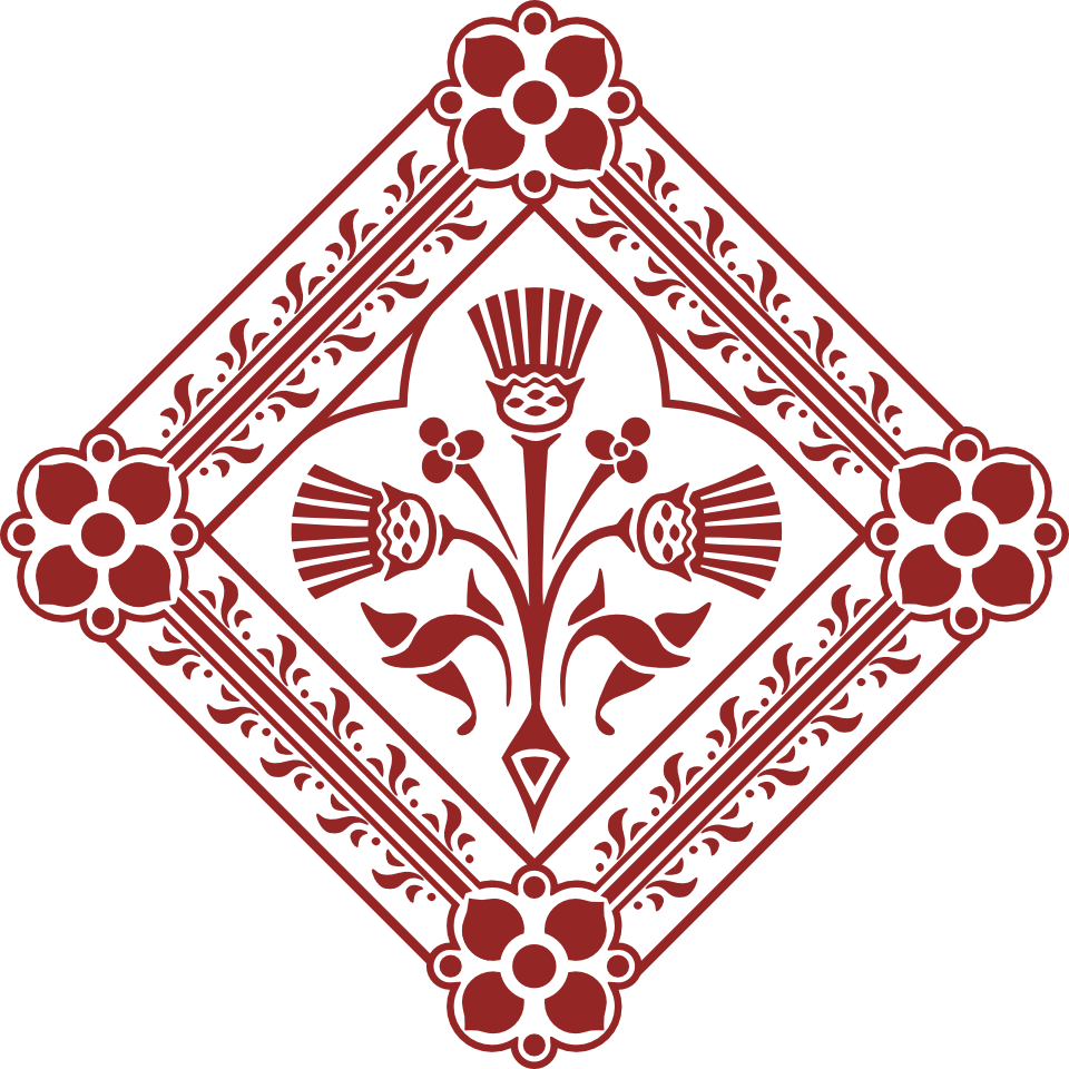 Illustration of a pattern from Castell Coch