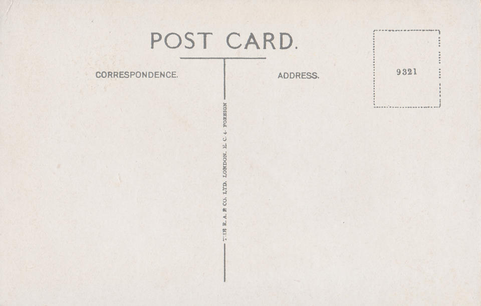 Back of an old postcard