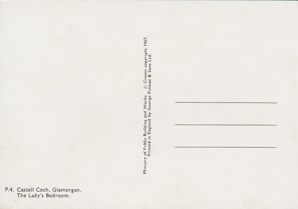 Back of an unposted 1967 postcard.