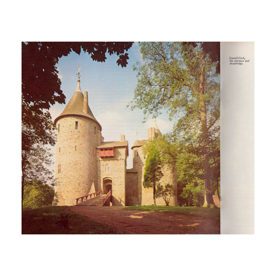Photo of Castell Coch in the book, "Castles and Abbeys of Wales"