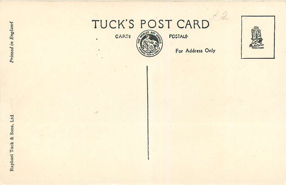 Back of old postcard