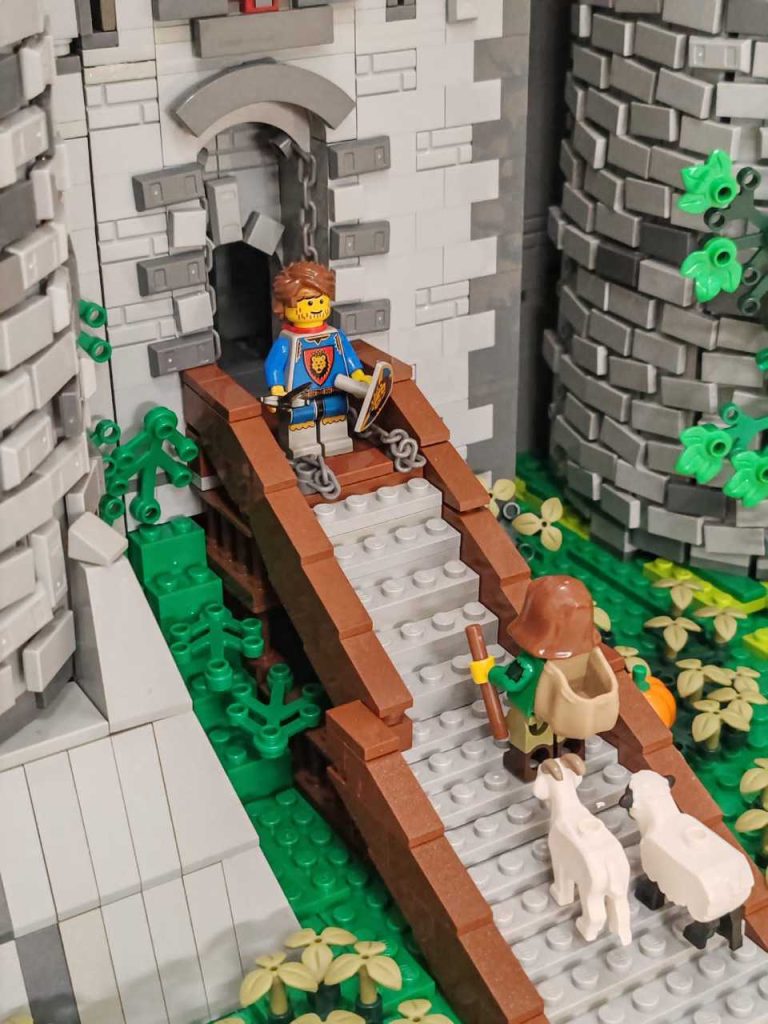 Lego model of Castell Coch's drawbridge