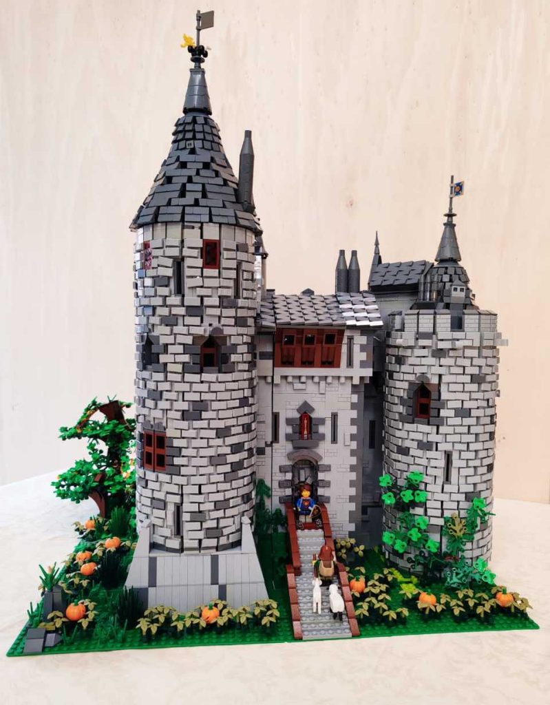 Lego model of Castell Coch's facade
