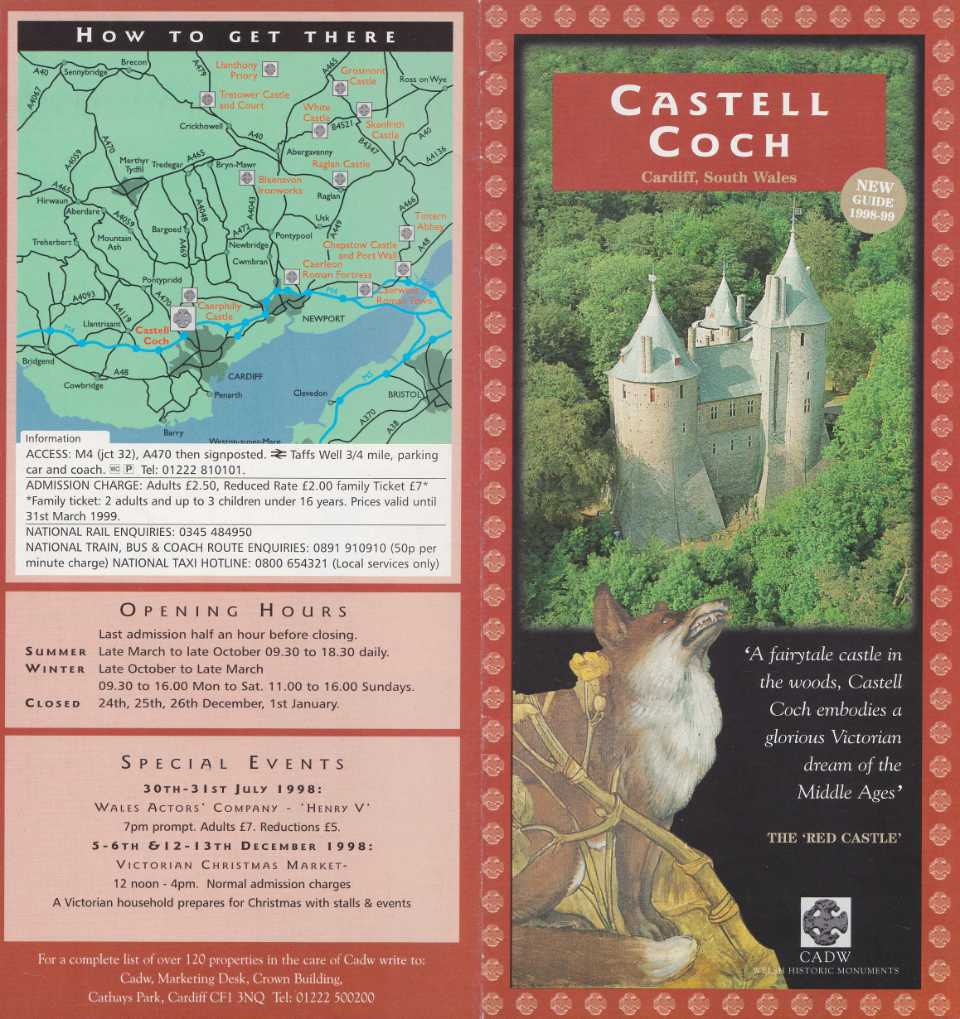 Castell Coch leaflet from 1998