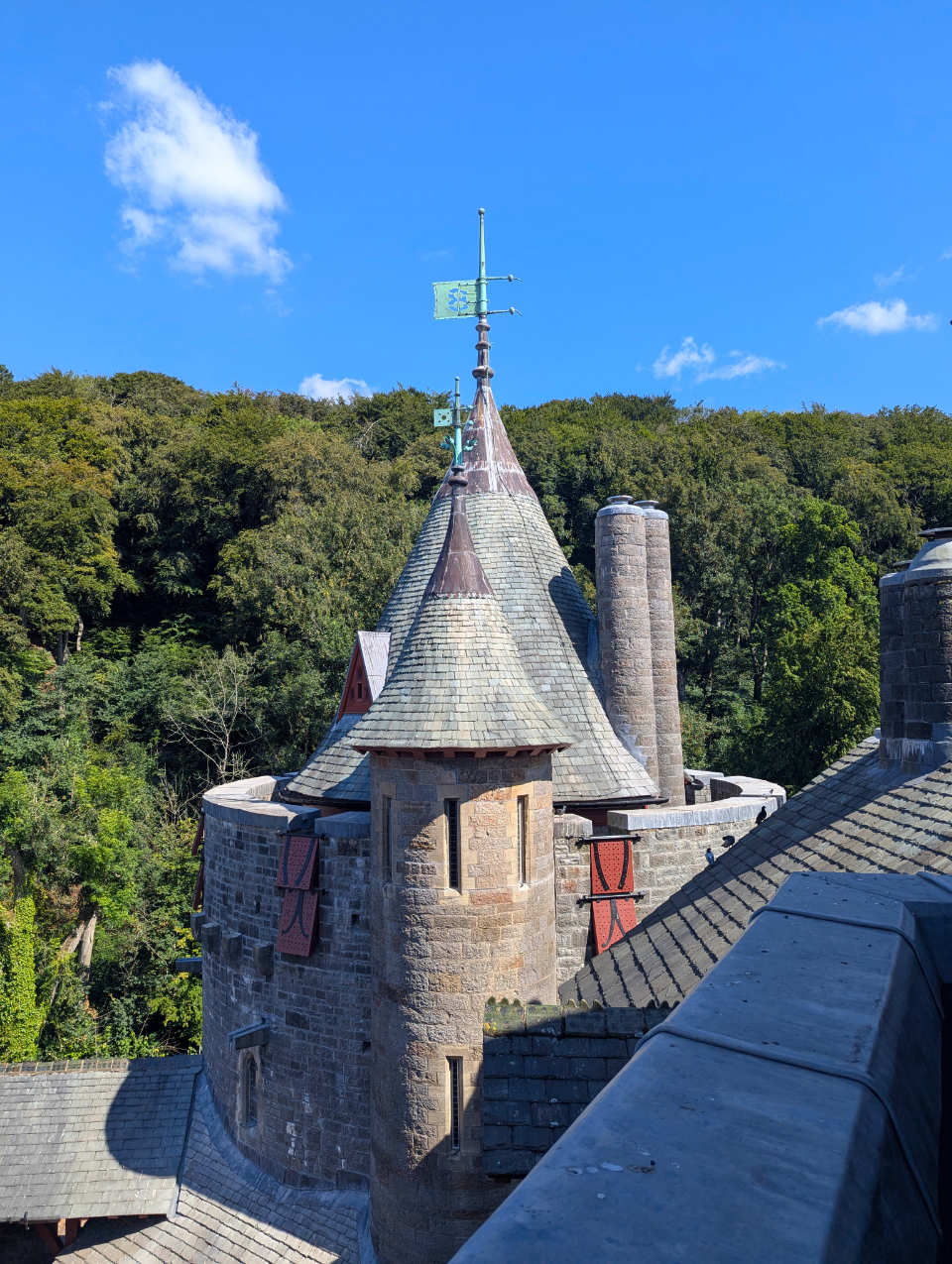 The Well Tower under a blue sky.