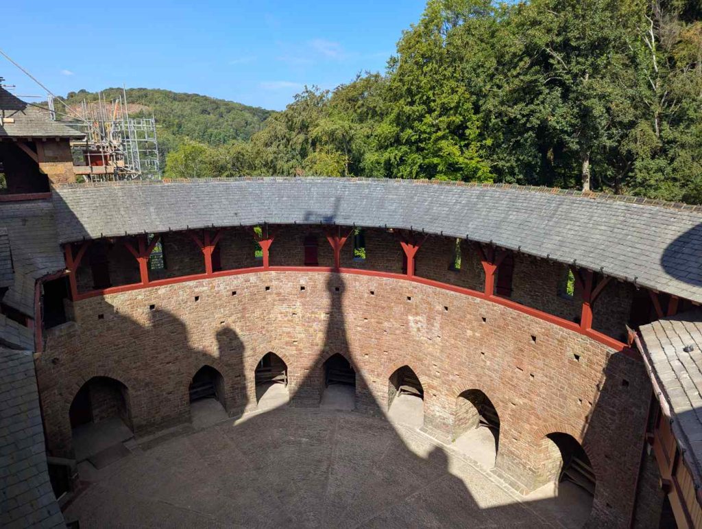 The courtyard at Castell Coch.